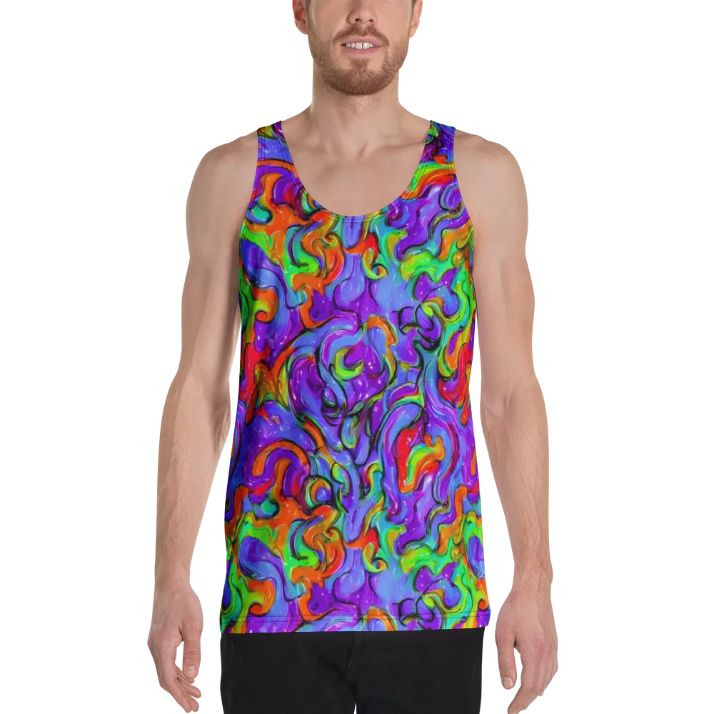 Vivid Meltdown on Men's Tank Top — Front