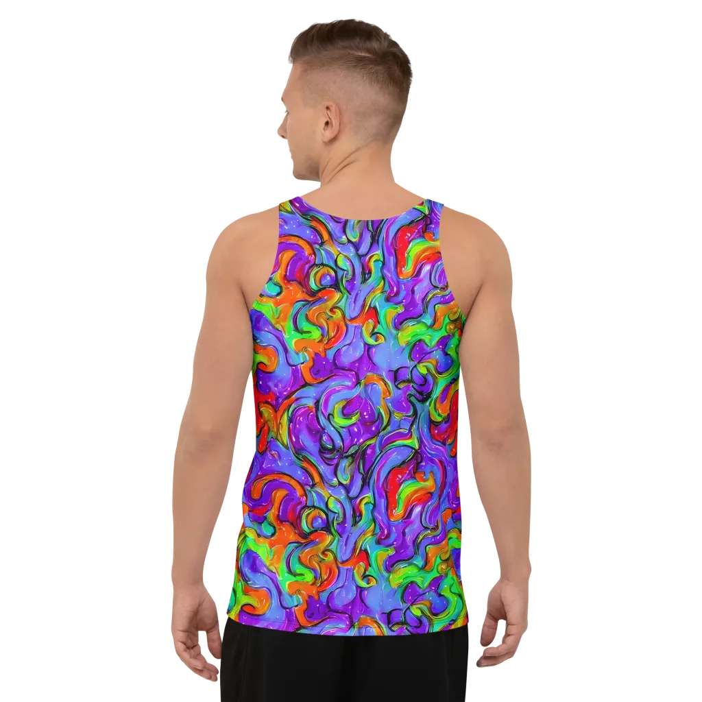 Vivid Meltdown on Men's Tank Top — Back