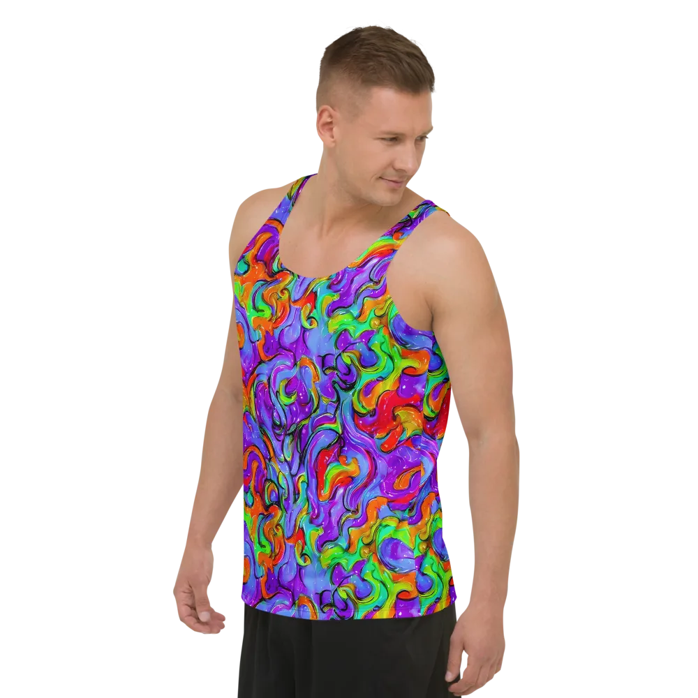 Vivid Meltdown on Men's Tank Top — Left Front