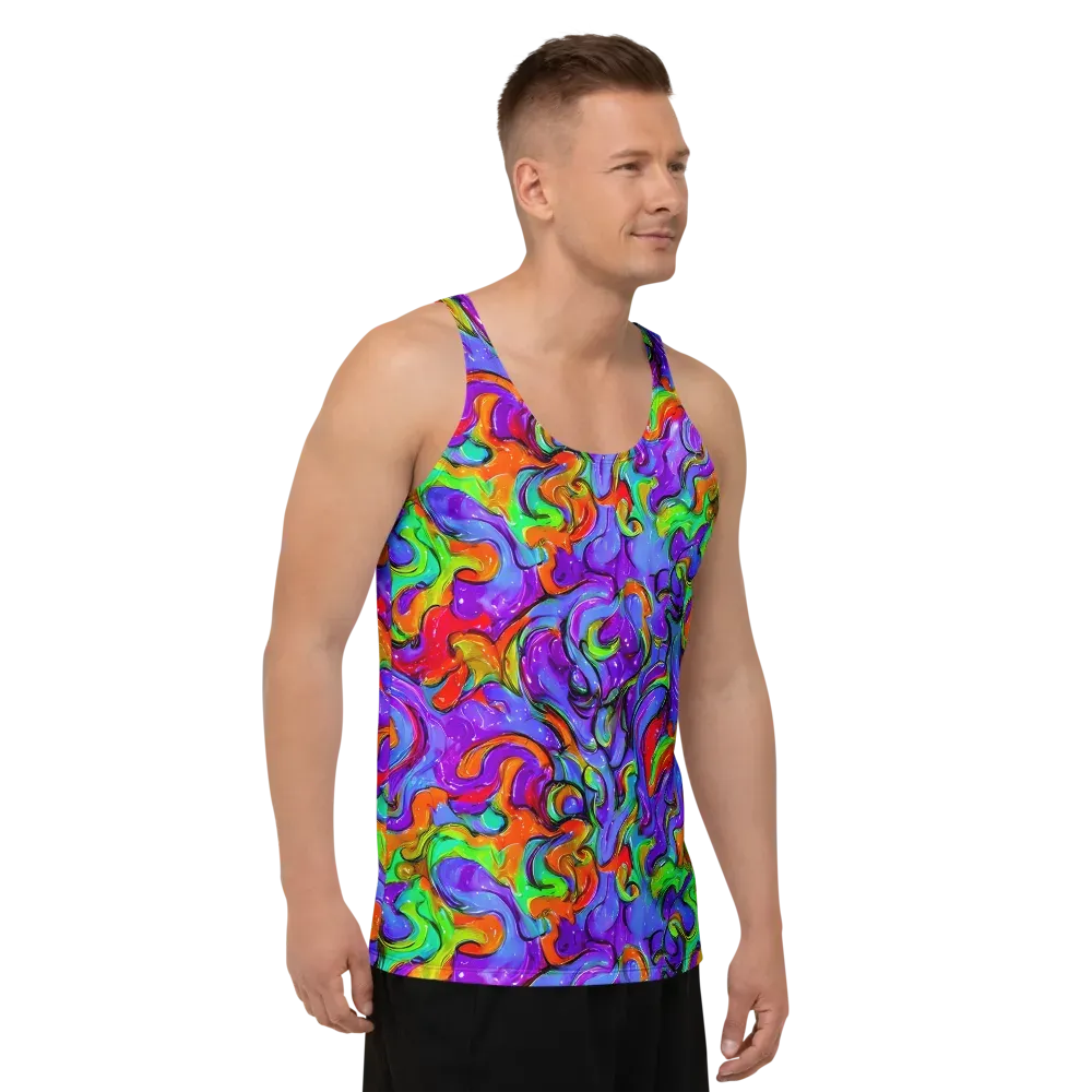 Vivid Meltdown on Men's Tank Top — Right Front