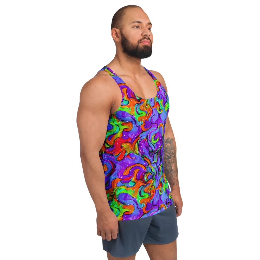 Vivid Meltdown on Men's Tank Top — Right Front