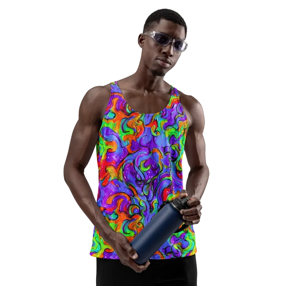 Vivid Meltdown on Men's Tank Top — Front