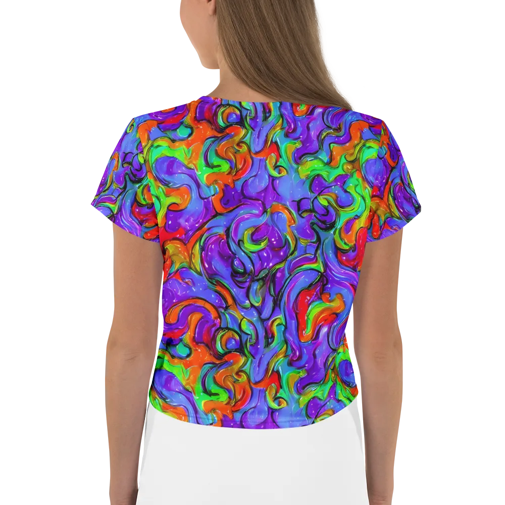 Vivid Meltdown on Crop Tee — Back
