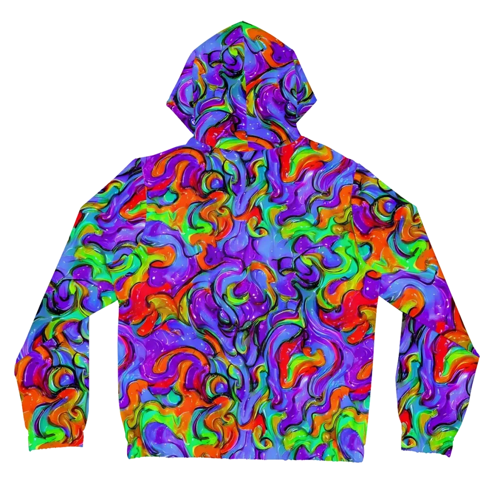 Vivid Meltdown on Women's Full-Zip Hoodie — Back