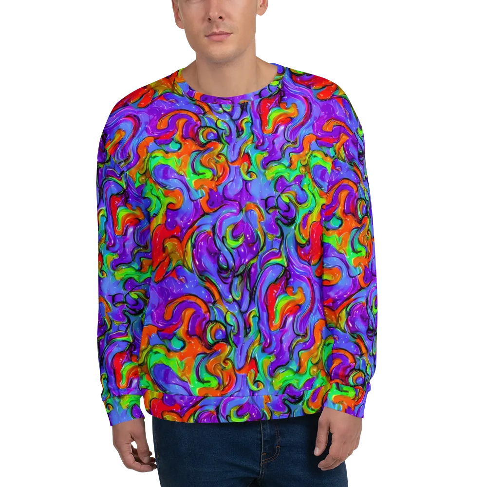 Vivid Meltdown on Sweatshirt — Front