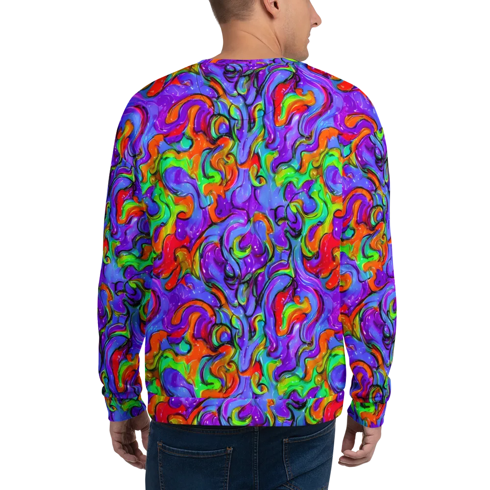 Vivid Meltdown on Sweatshirt — Back