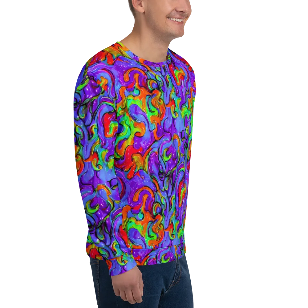 Vivid Meltdown on Sweatshirt — Right Front