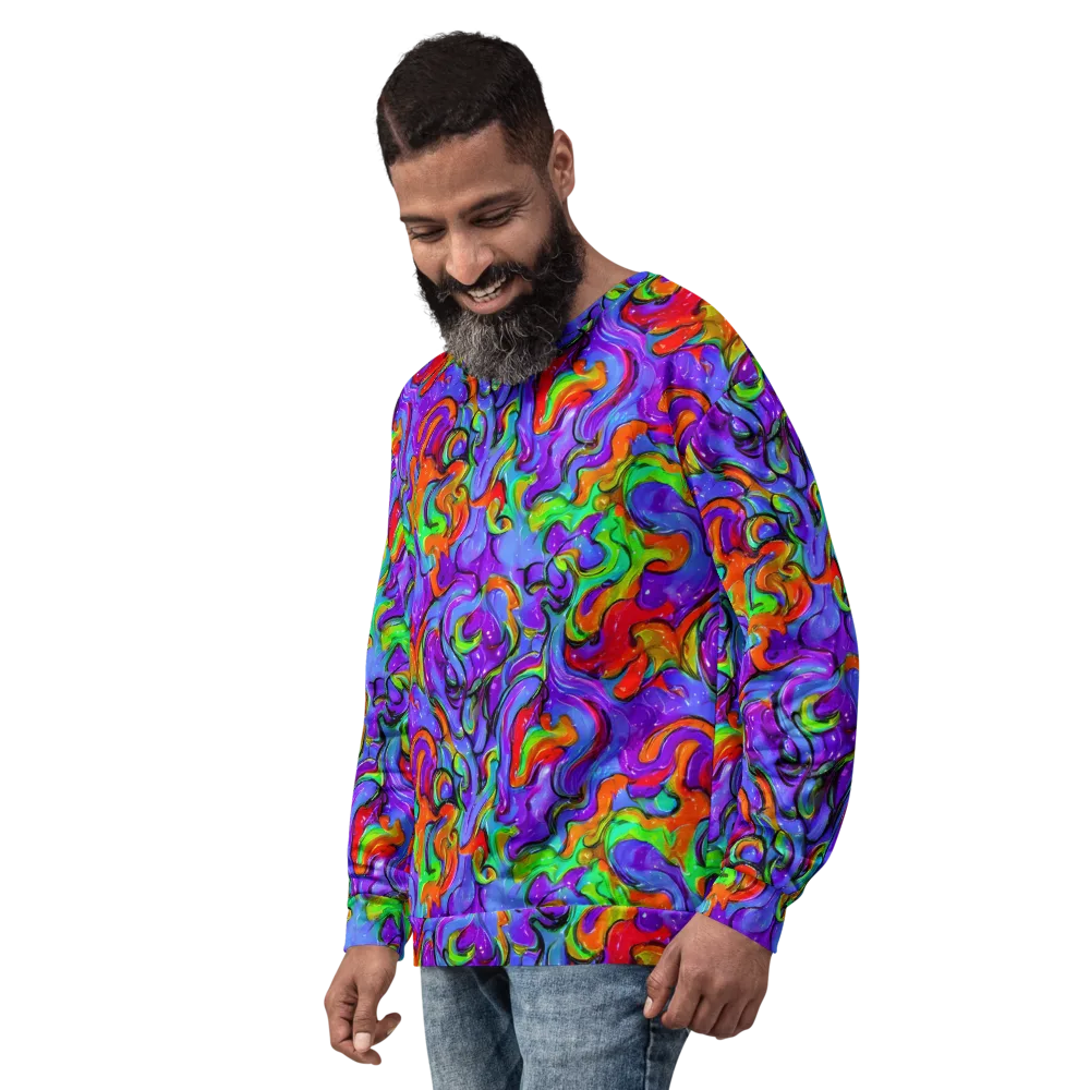 Vivid Meltdown on Sweatshirt — Left Front