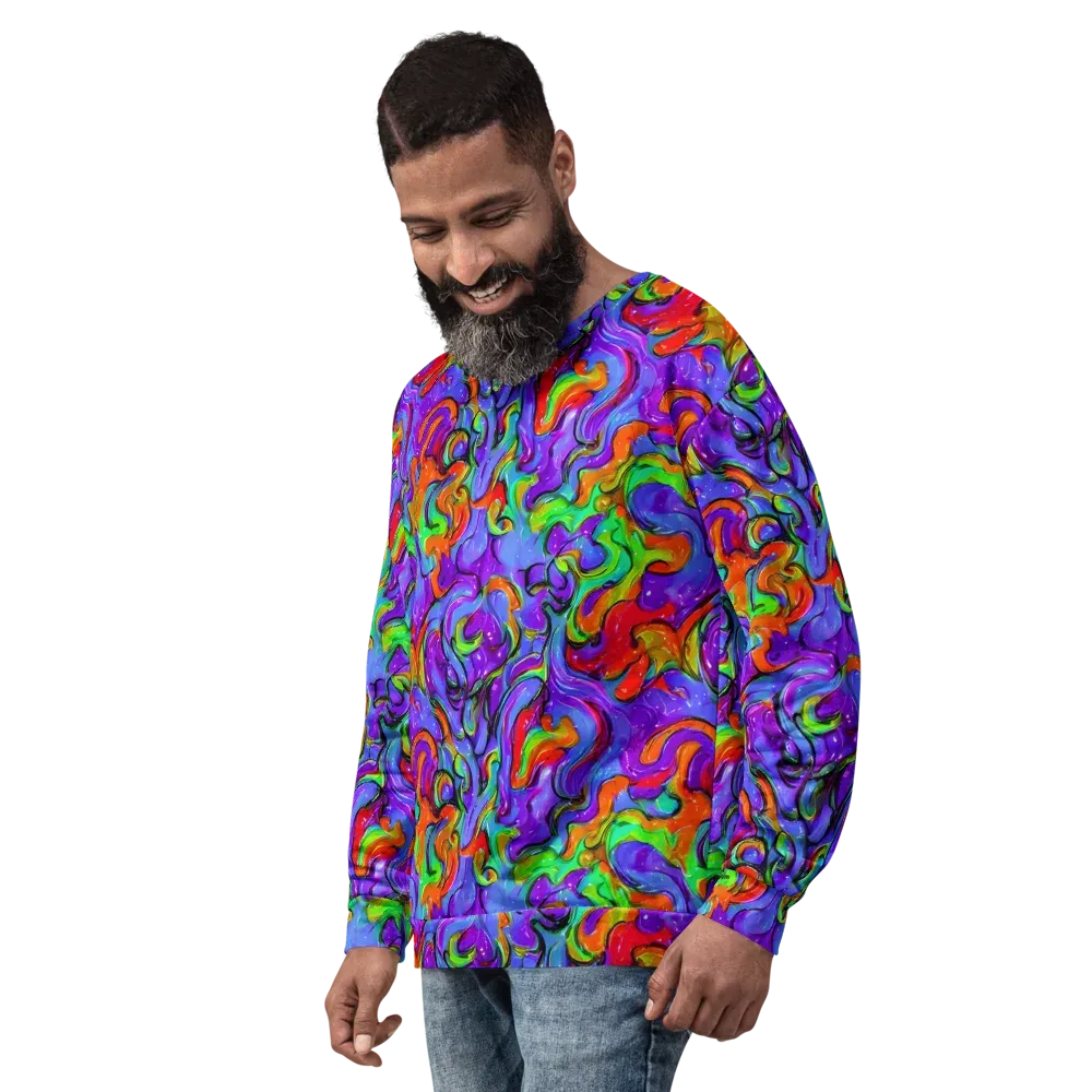 Vivid Meltdown on Sweatshirt — Left Front