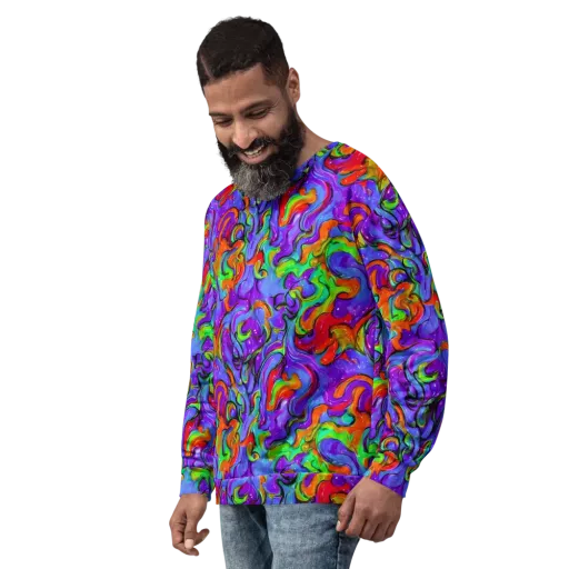 Vivid Meltdown on a Sweatshirt