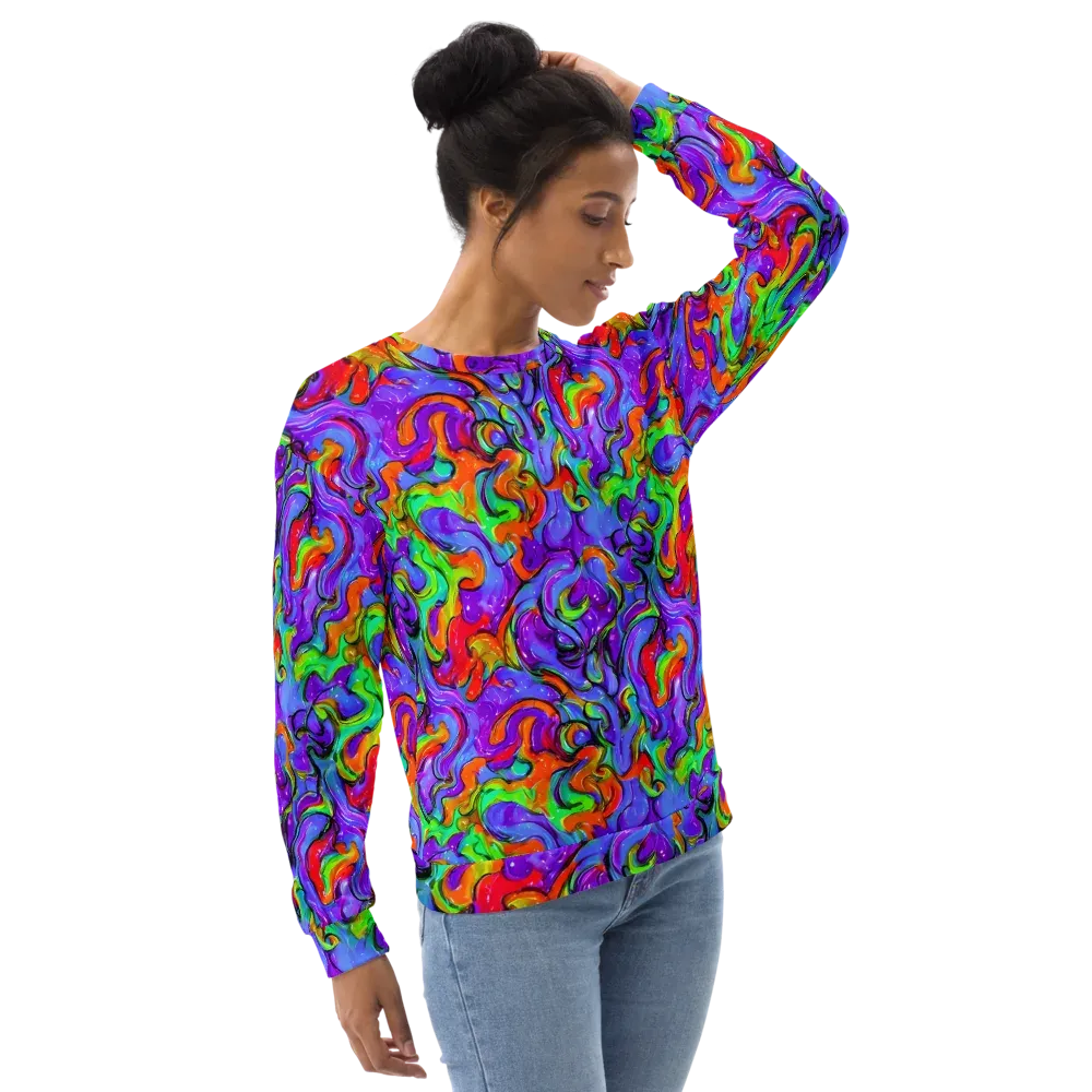 Vivid Meltdown on Sweatshirt — Right Front