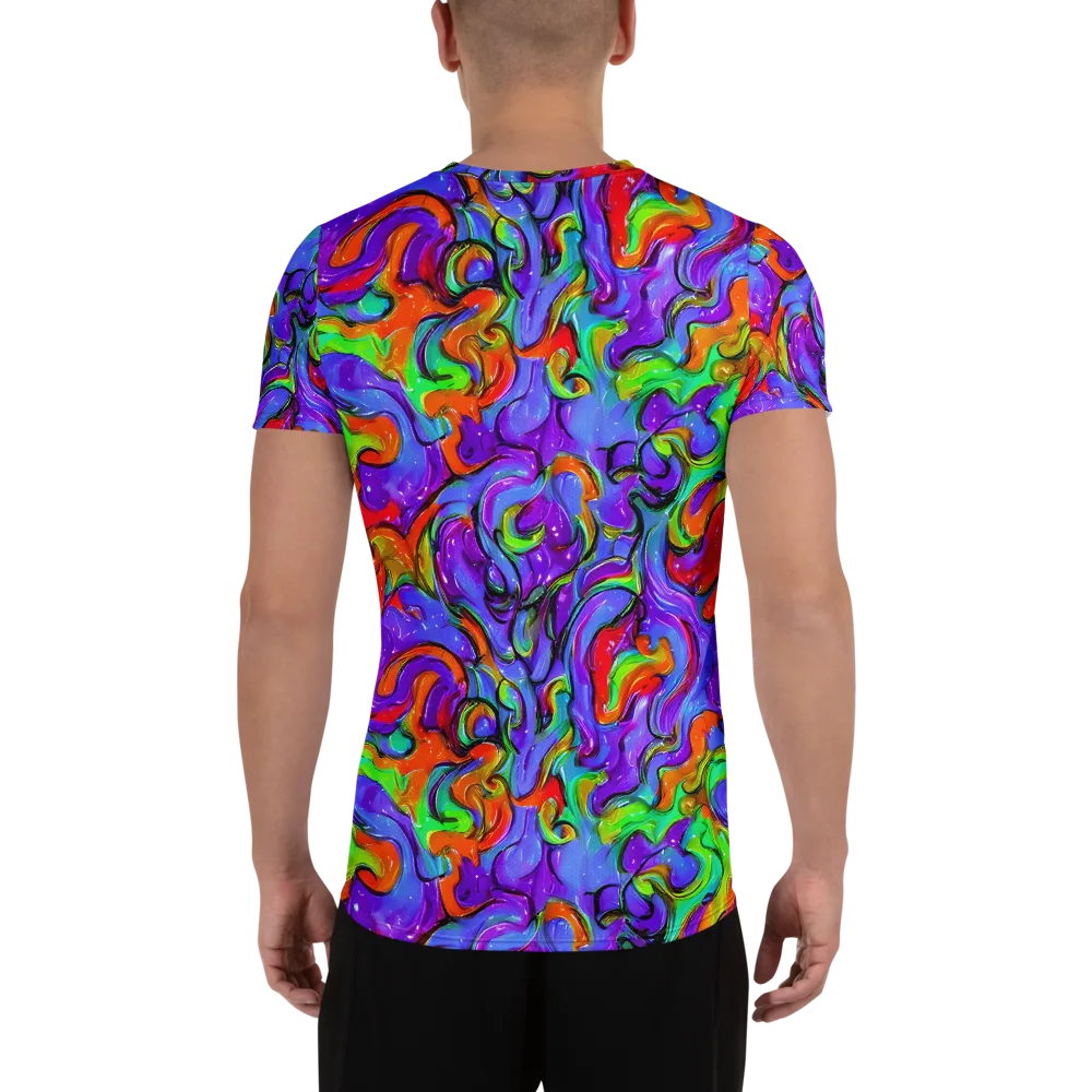 Vivid Meltdown on Men's Athletic T-Shirt — Back