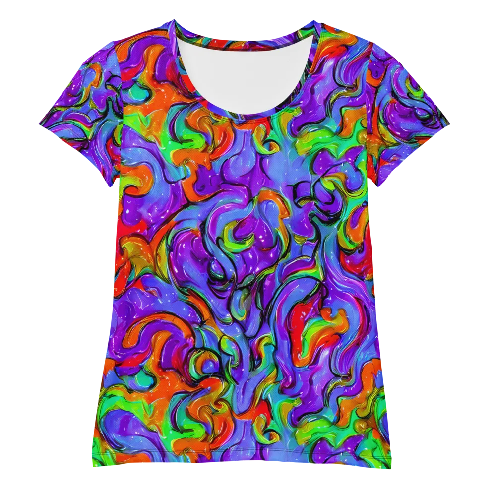 Vivid Meltdown on Women's Athletic T-Shirt — Front