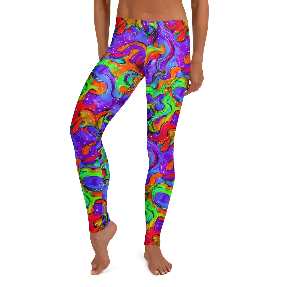 Vivid Meltdown on Leggings — Front