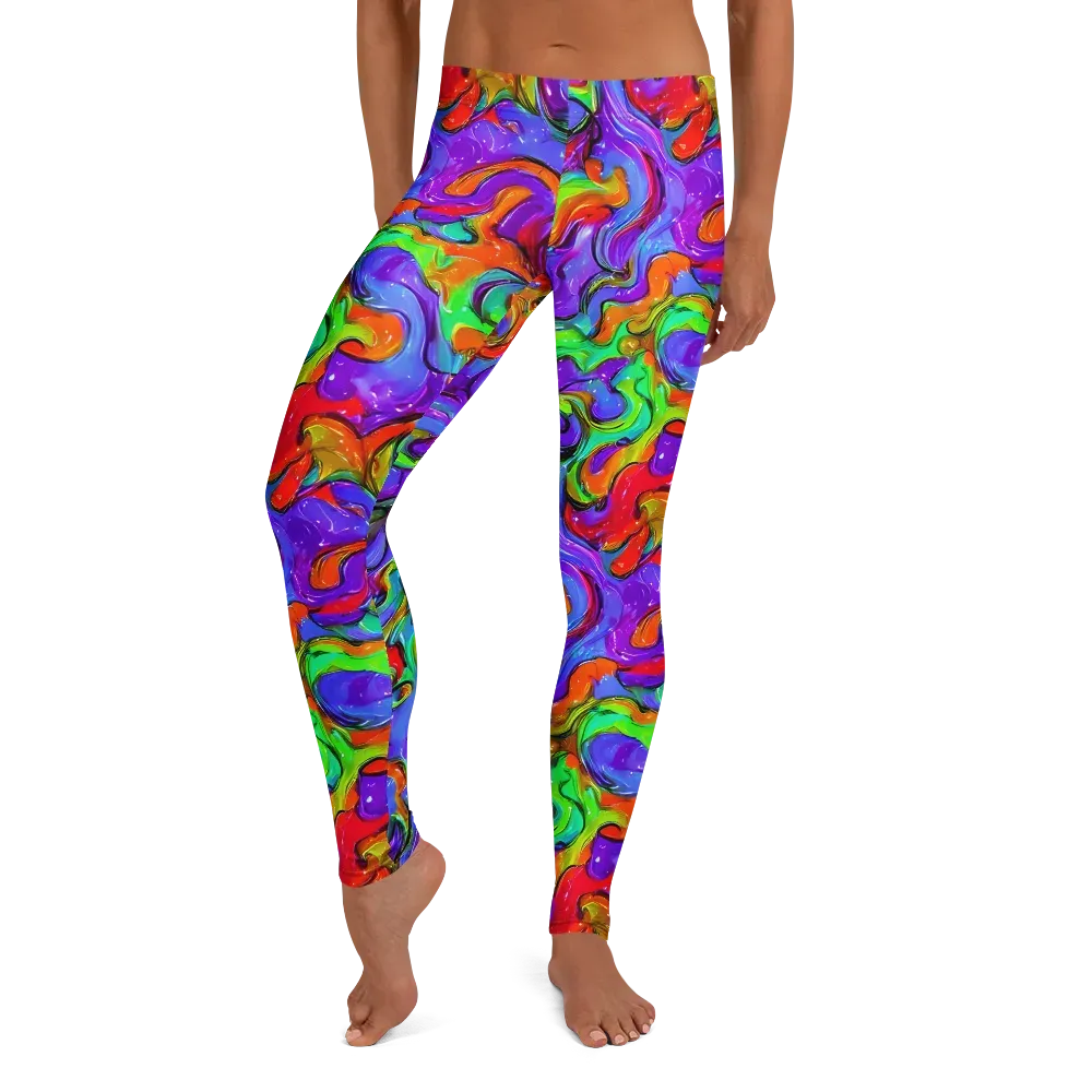 Vivid Meltdown on Leggings — Front