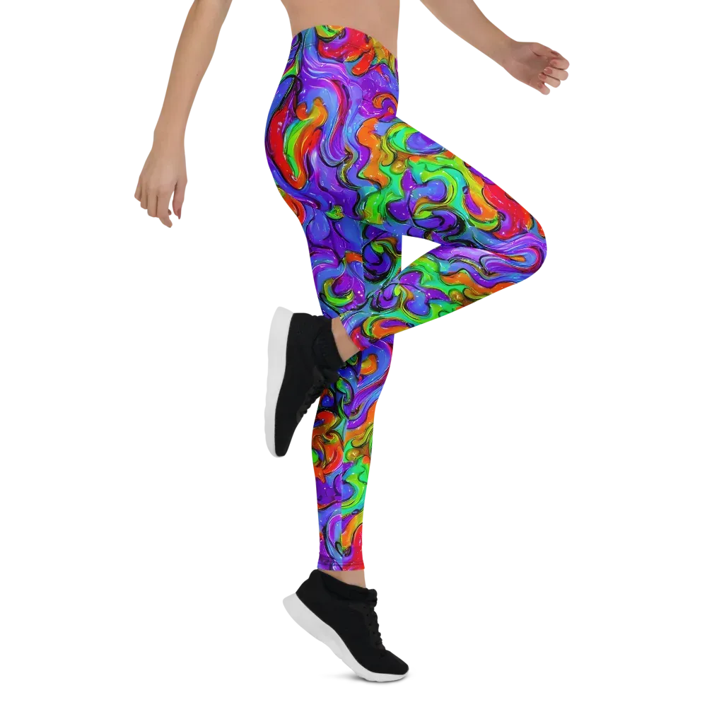 Vivid Meltdown on Leggings — Right