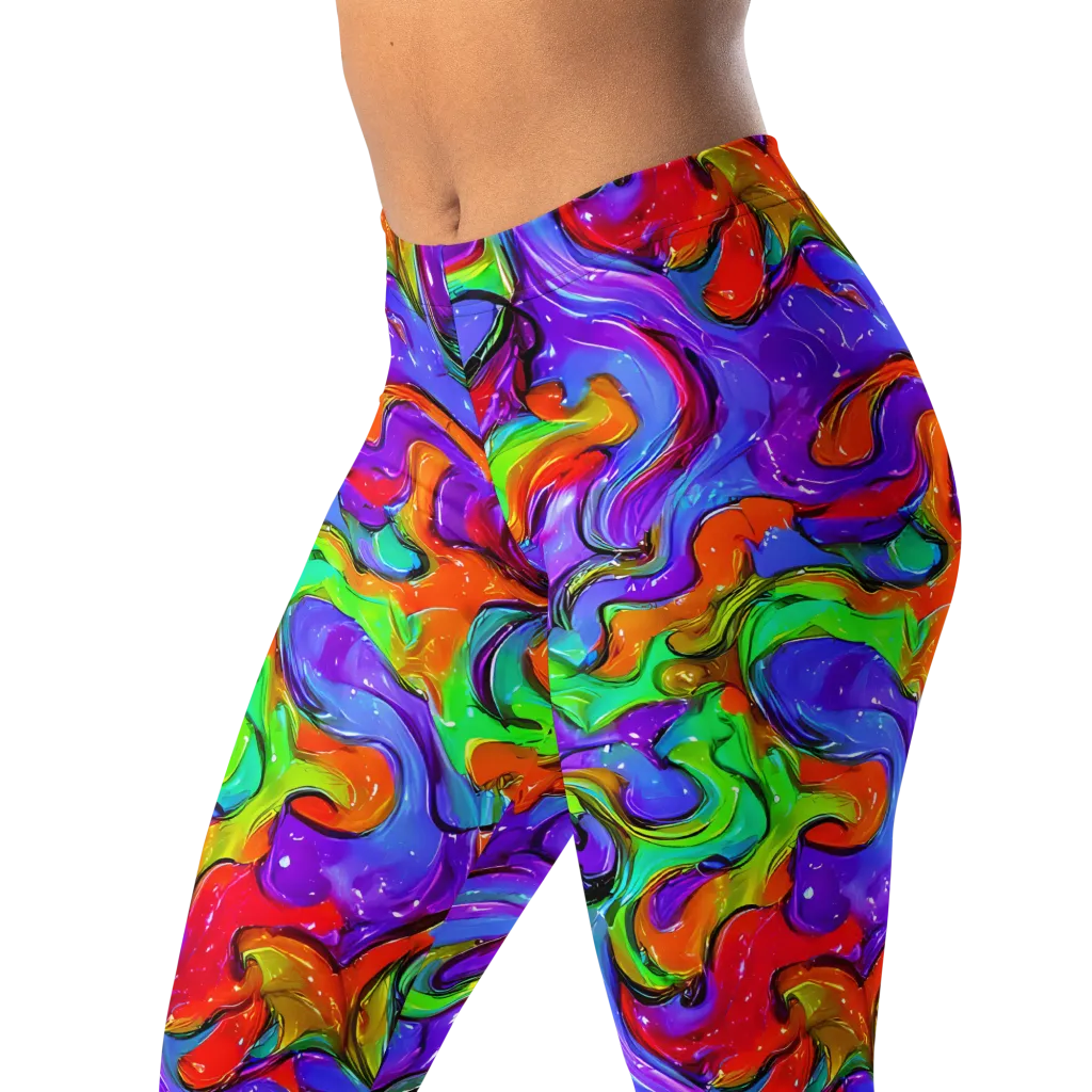 Vivid Meltdown on Leggings — Left Front