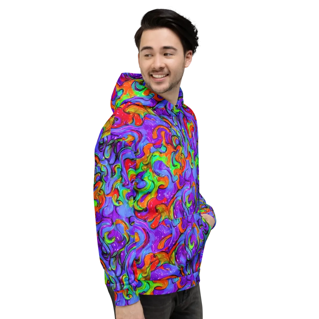 Vivid Meltdown on Hoodie — Right