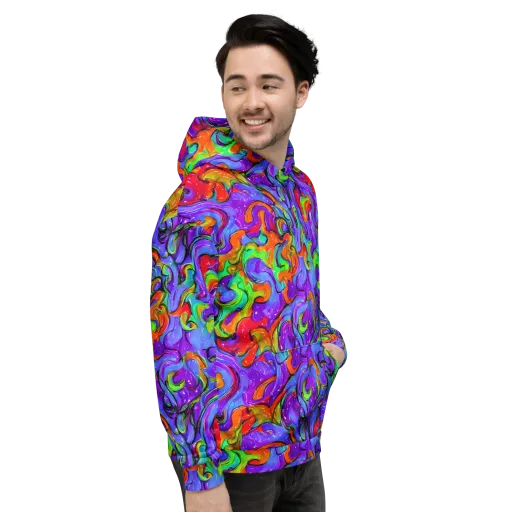 Vivid Meltdown on a Hoodie