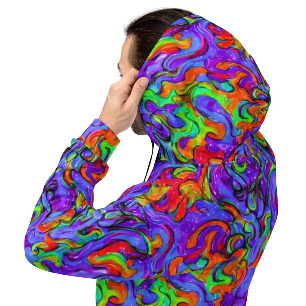 Vivid Meltdown on Hoodie — Back