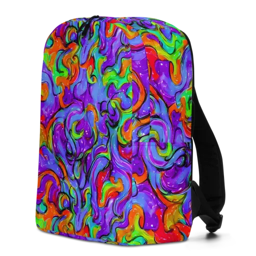 Vivid Meltdown on a Minimalist Backpack