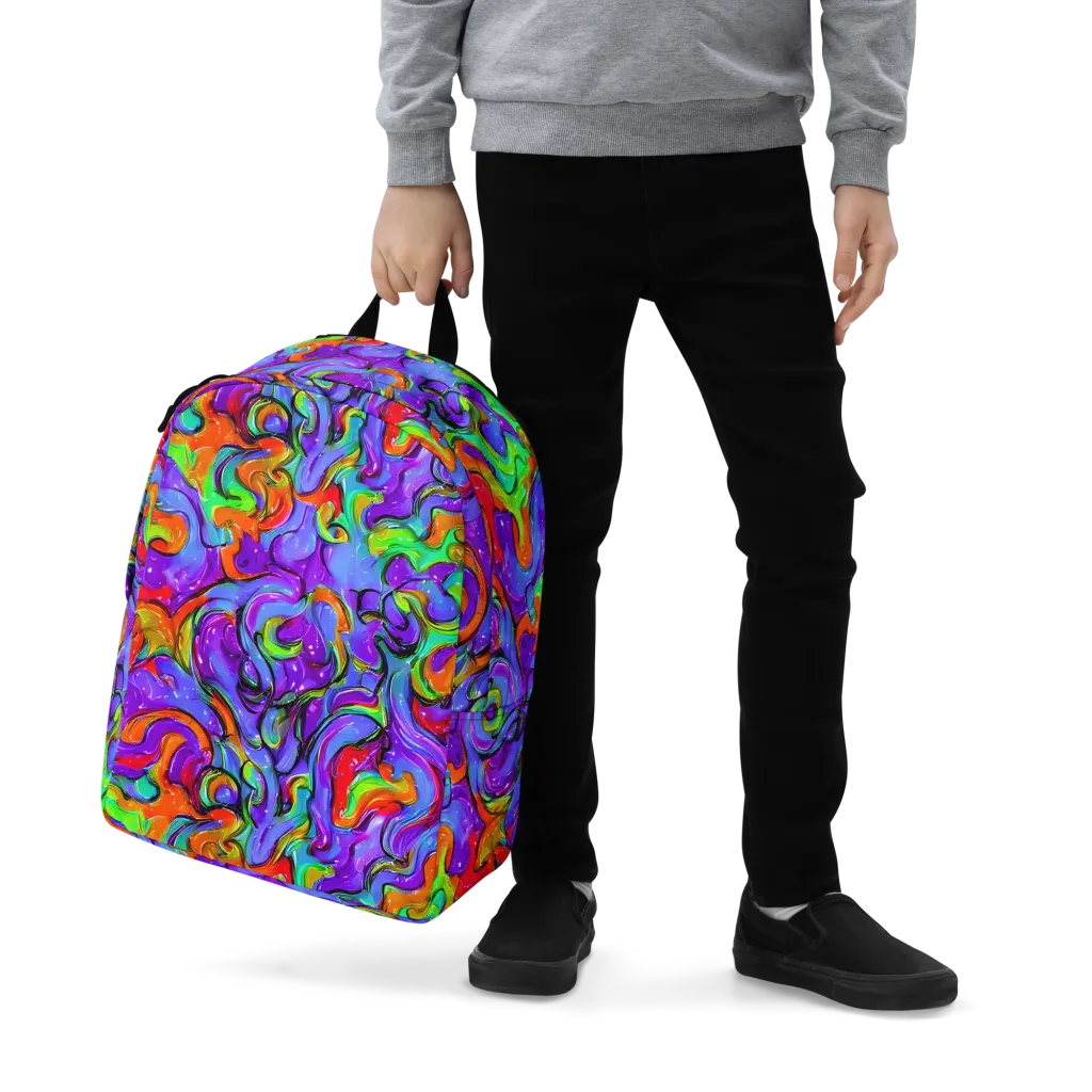 Vivid Meltdown on Minimalist Backpack — Zoomed-in