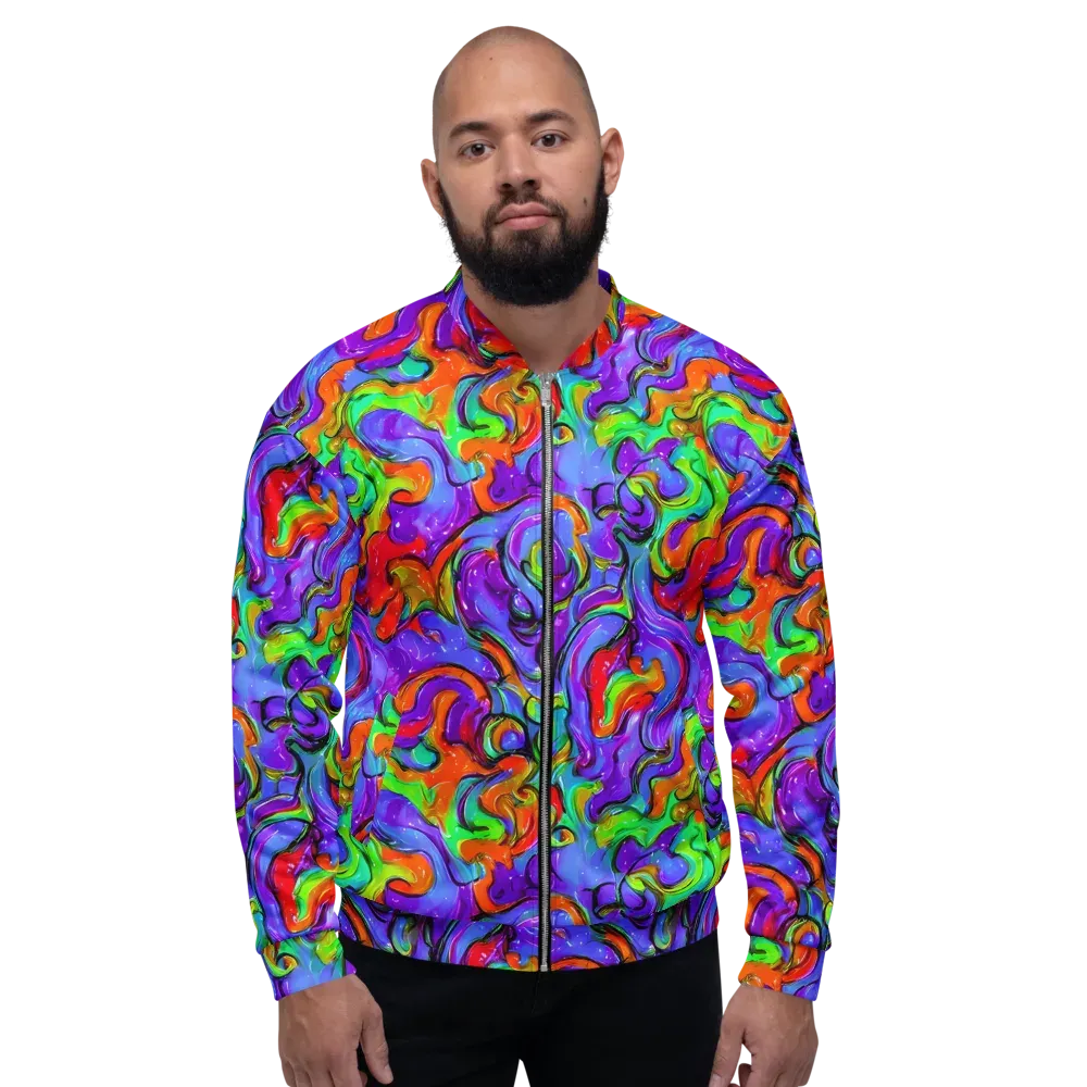 Vivid Meltdown on Bomber Jacket — Front