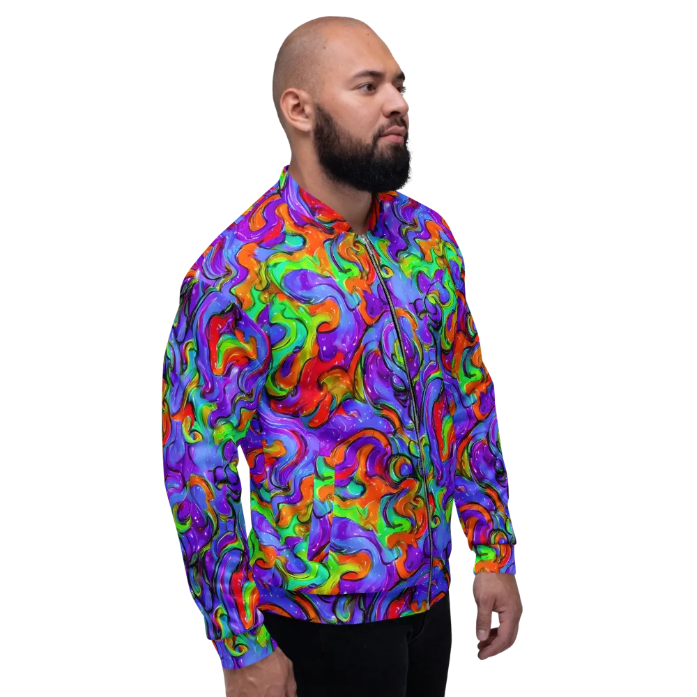 Vivid Meltdown on Bomber Jacket — Right