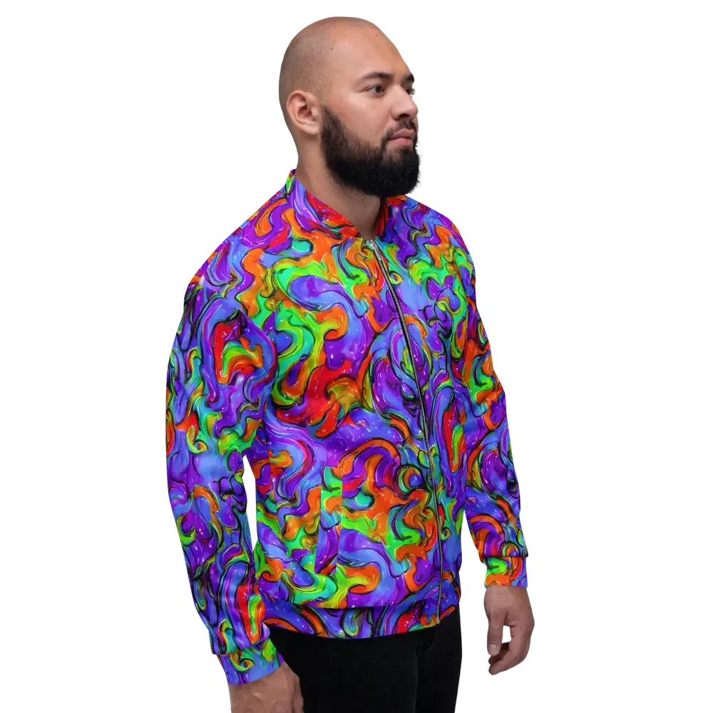 Vivid Meltdown on Bomber Jacket — Right