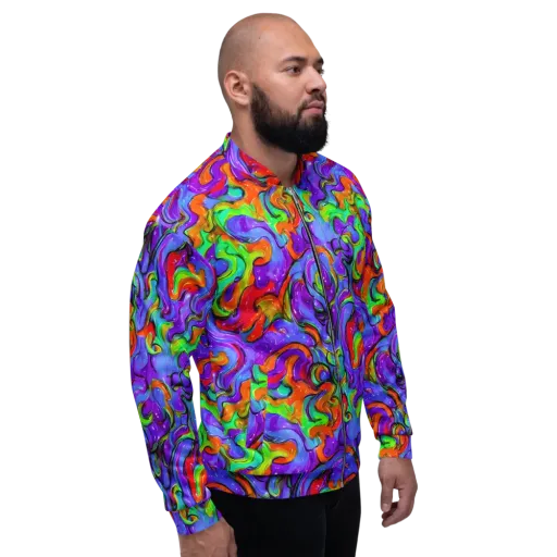 Vivid Meltdown on a Bomber Jacket