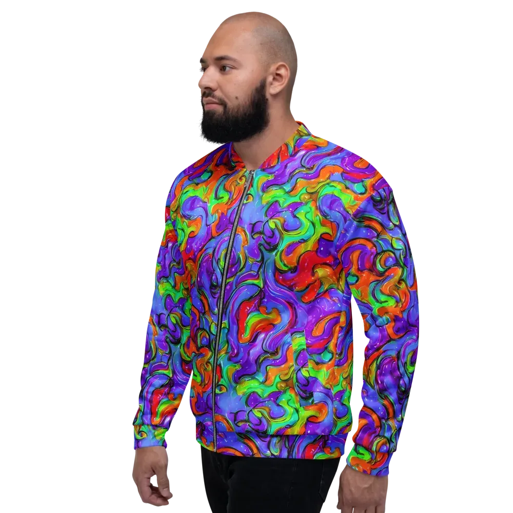 Vivid Meltdown on Bomber Jacket — Left