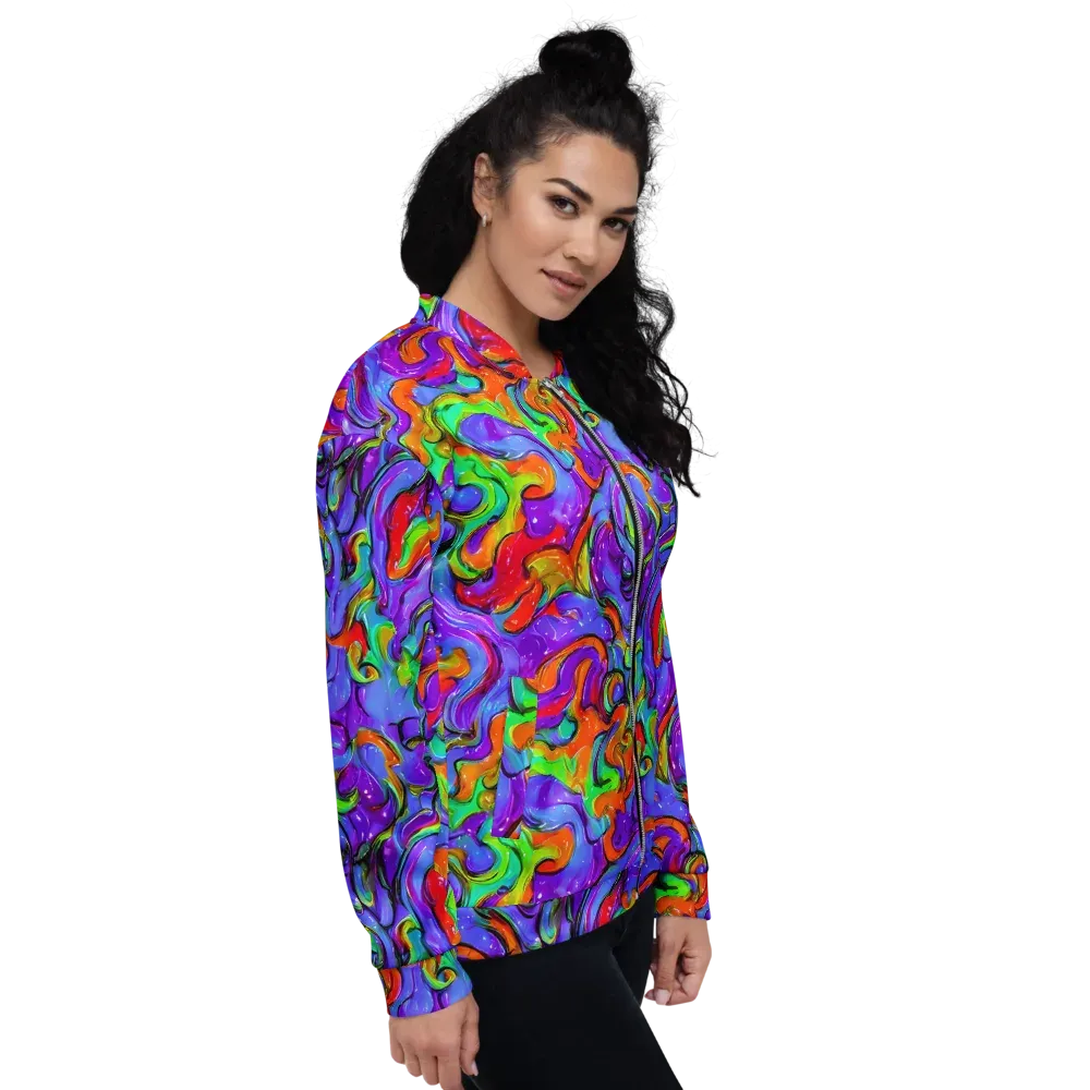 Vivid Meltdown on Bomber Jacket — Right