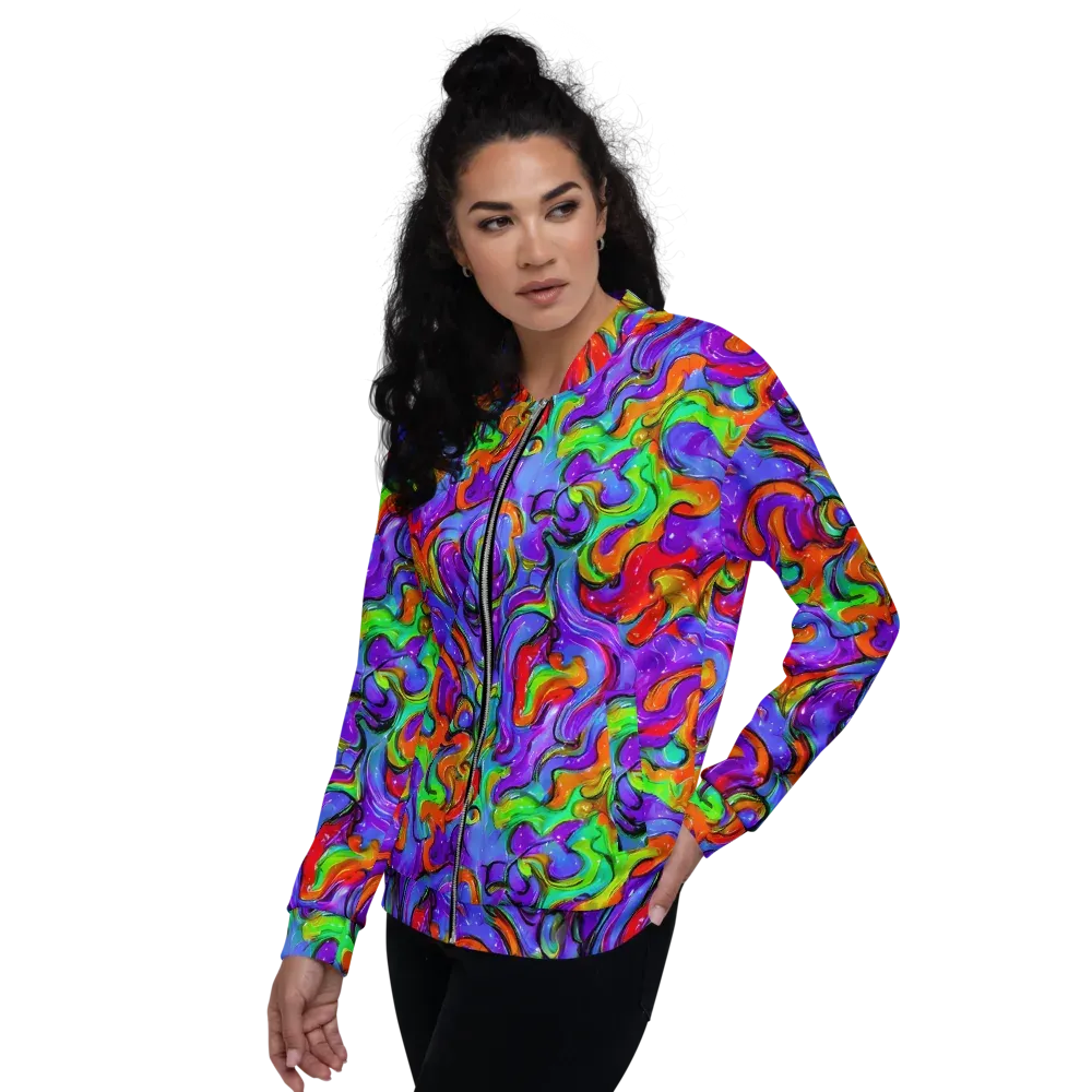 Vivid Meltdown on Bomber Jacket — Left