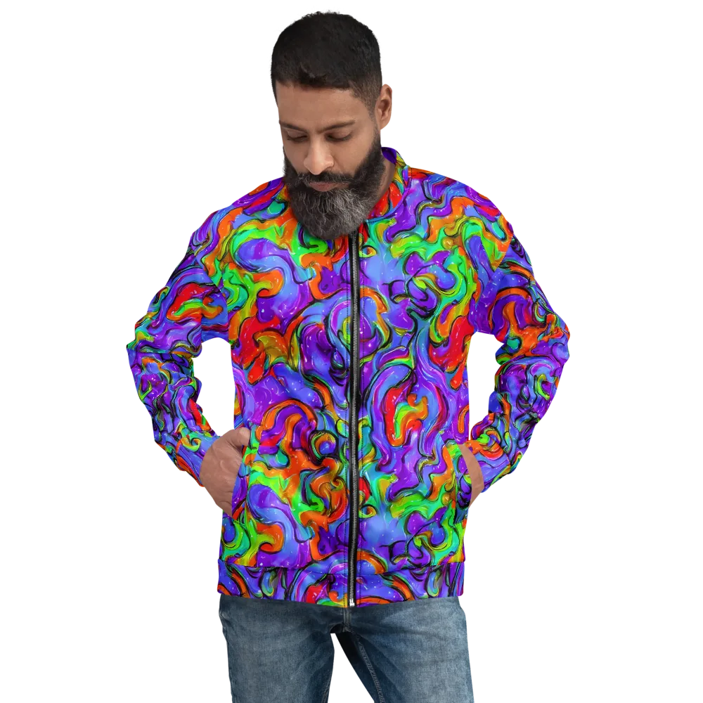 Vivid Meltdown on Bomber Jacket — Front