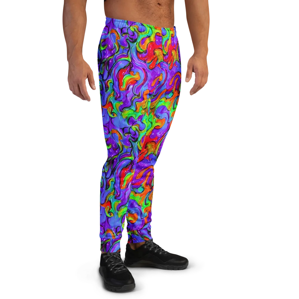 Vivid Meltdown on Men's Joggers — Right