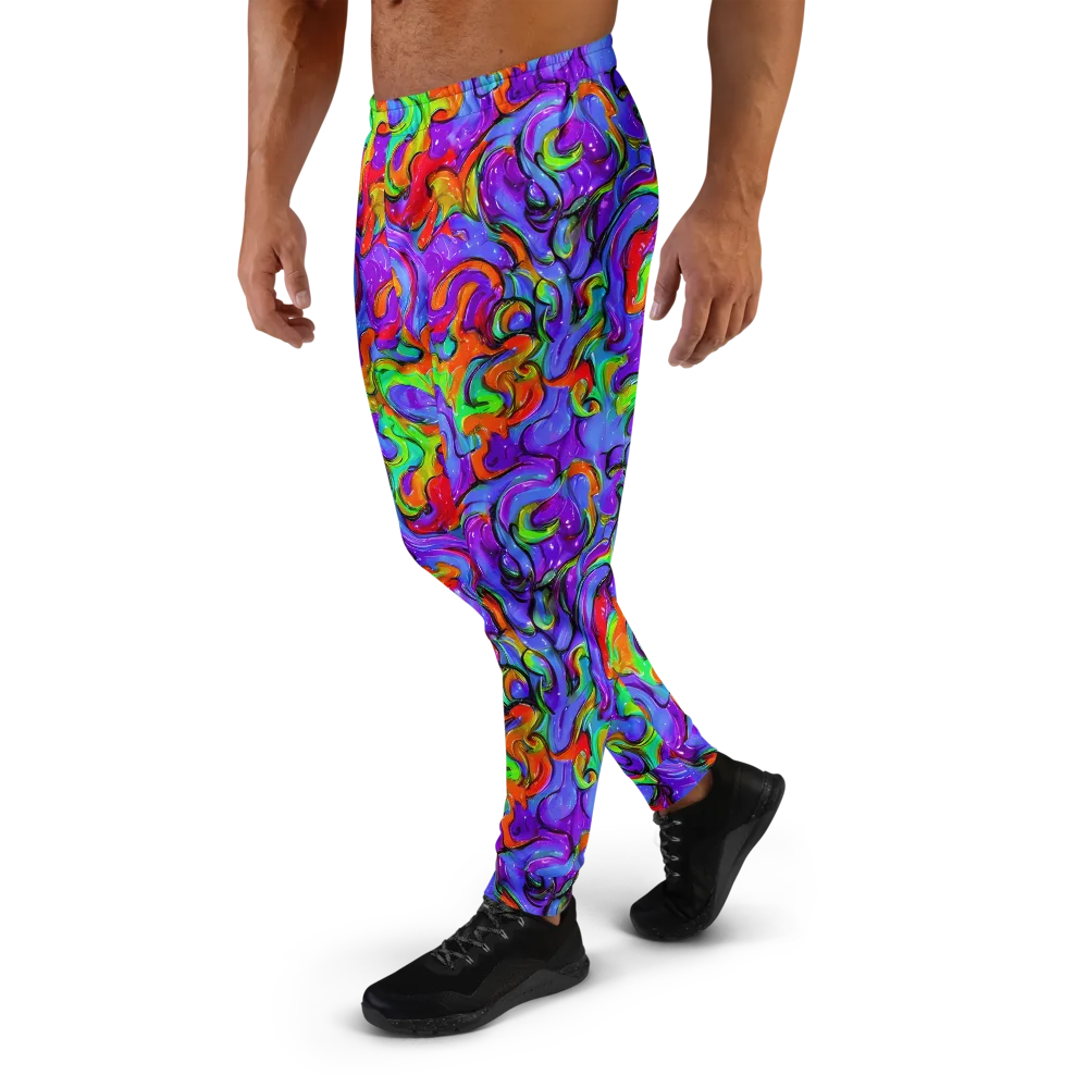Vivid Meltdown on Men's Joggers — Left