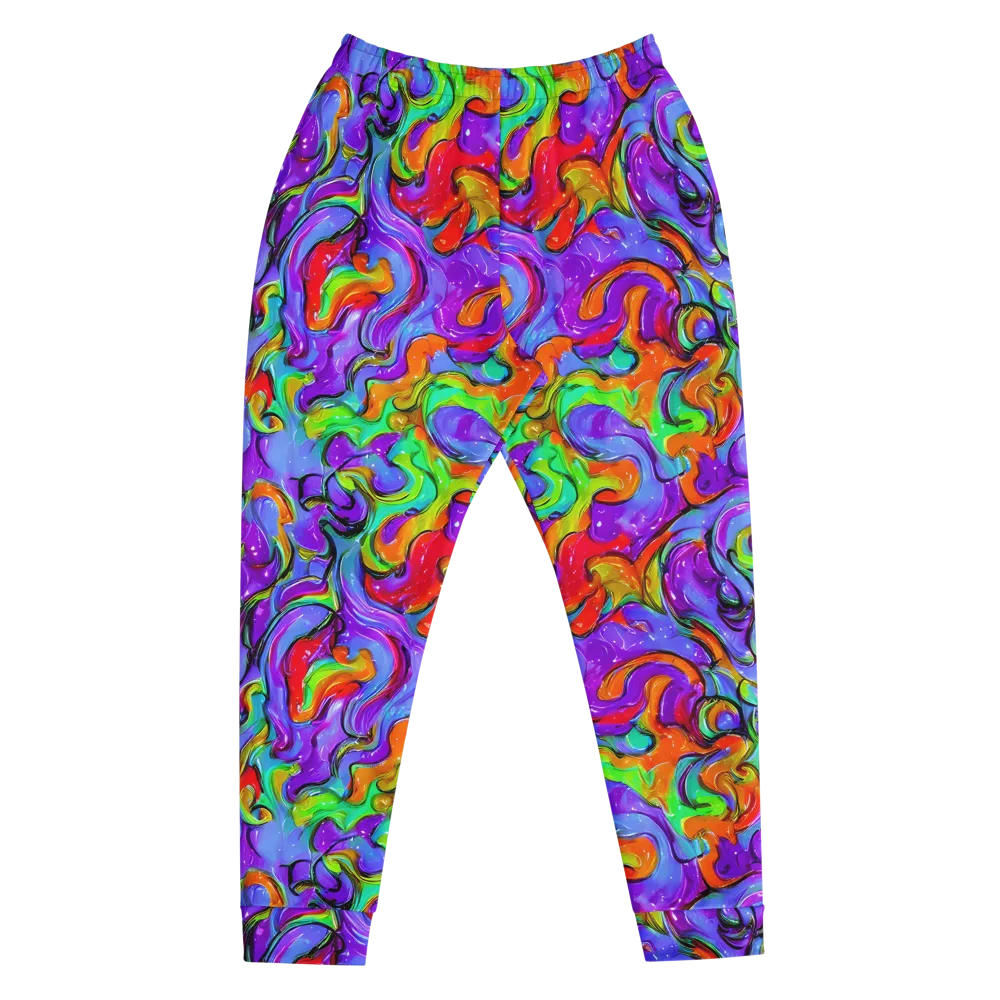 Vivid Meltdown on Men's Joggers — Front