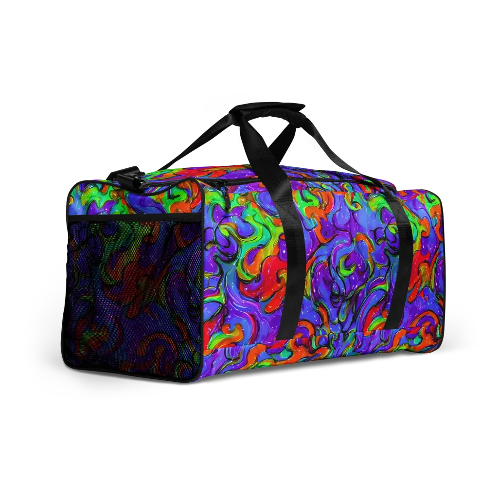 Vivid Meltdown on Duffle Bag — Right Front
