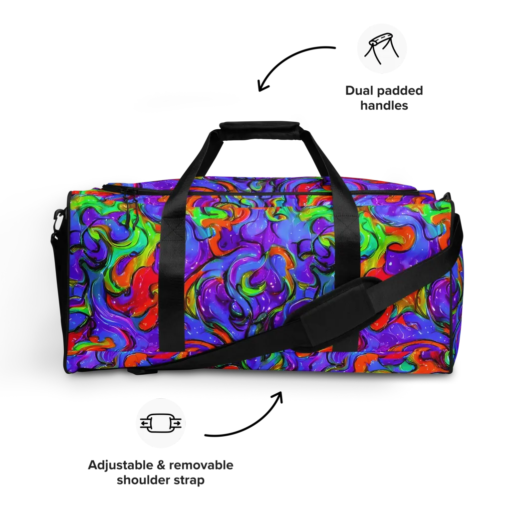 Vivid Meltdown on Duffle Bag — Front