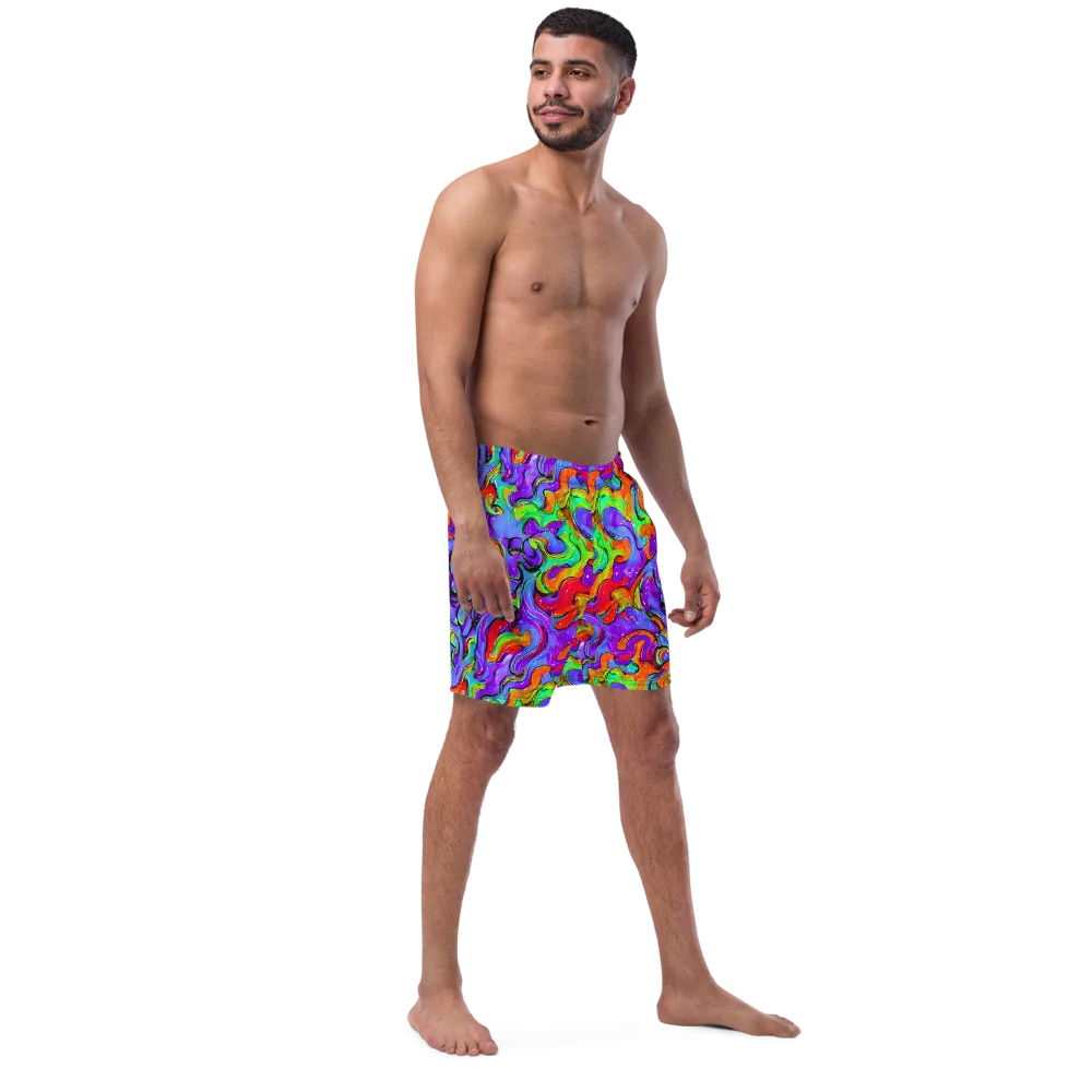 Vivid Meltdown on Swim Trunks — Right Front