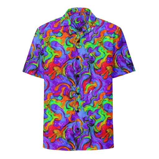 Vivid Meltdown on a Button Shirt