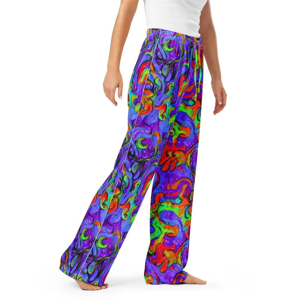 Vivid Meltdown on Women's Pajama Pants — Right Front