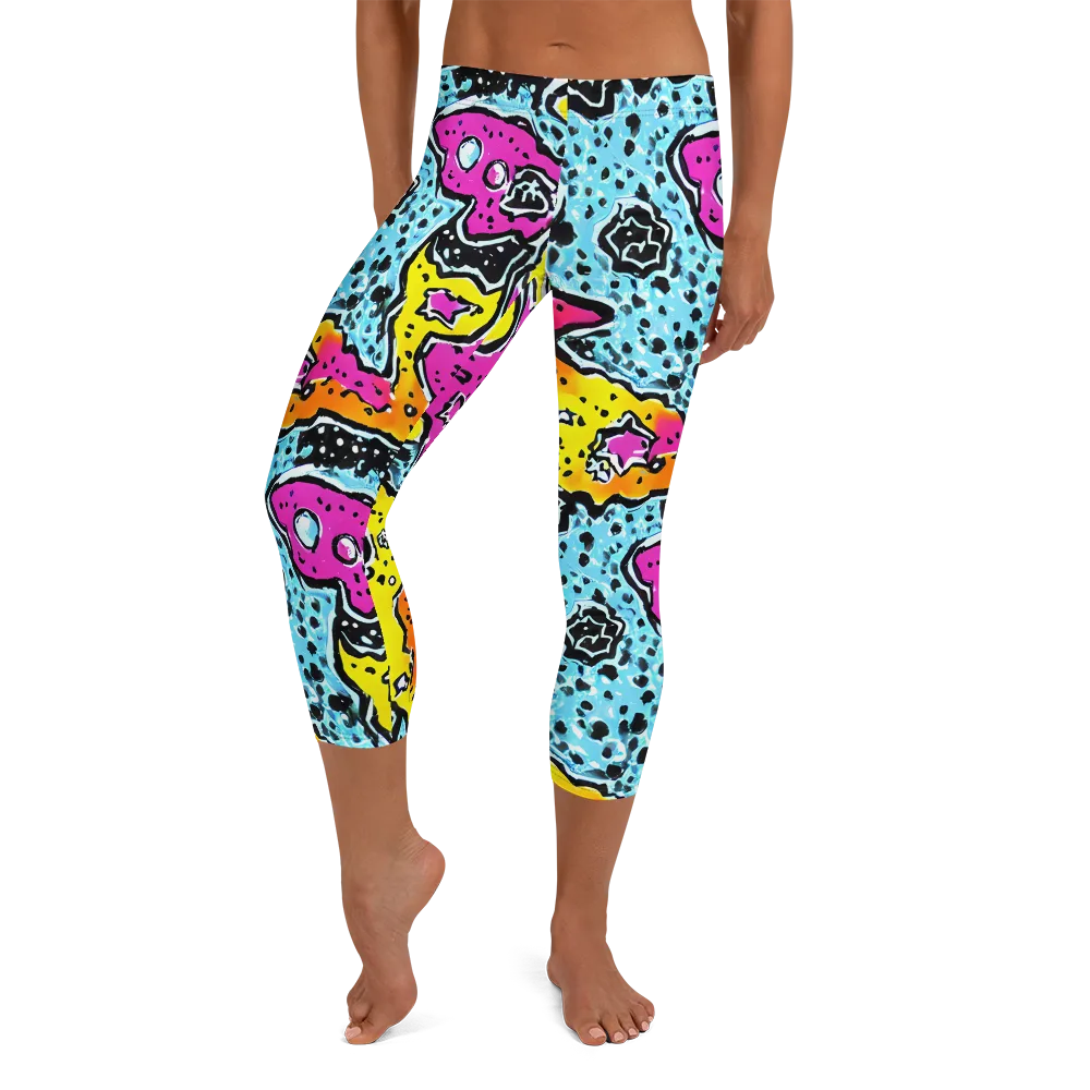 Acid Splash on Capri Leggings — Front