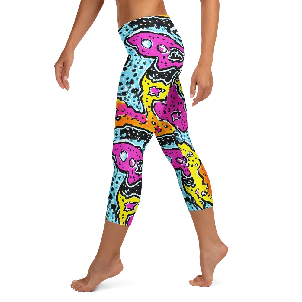 Acid Splash on Capri Leggings — Left