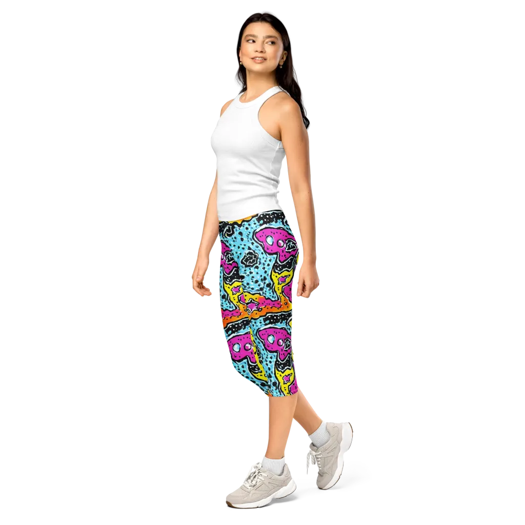 Acid Splash on Capri Leggings — Left Front