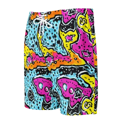 Acid Splash on a Men's Board Shorts