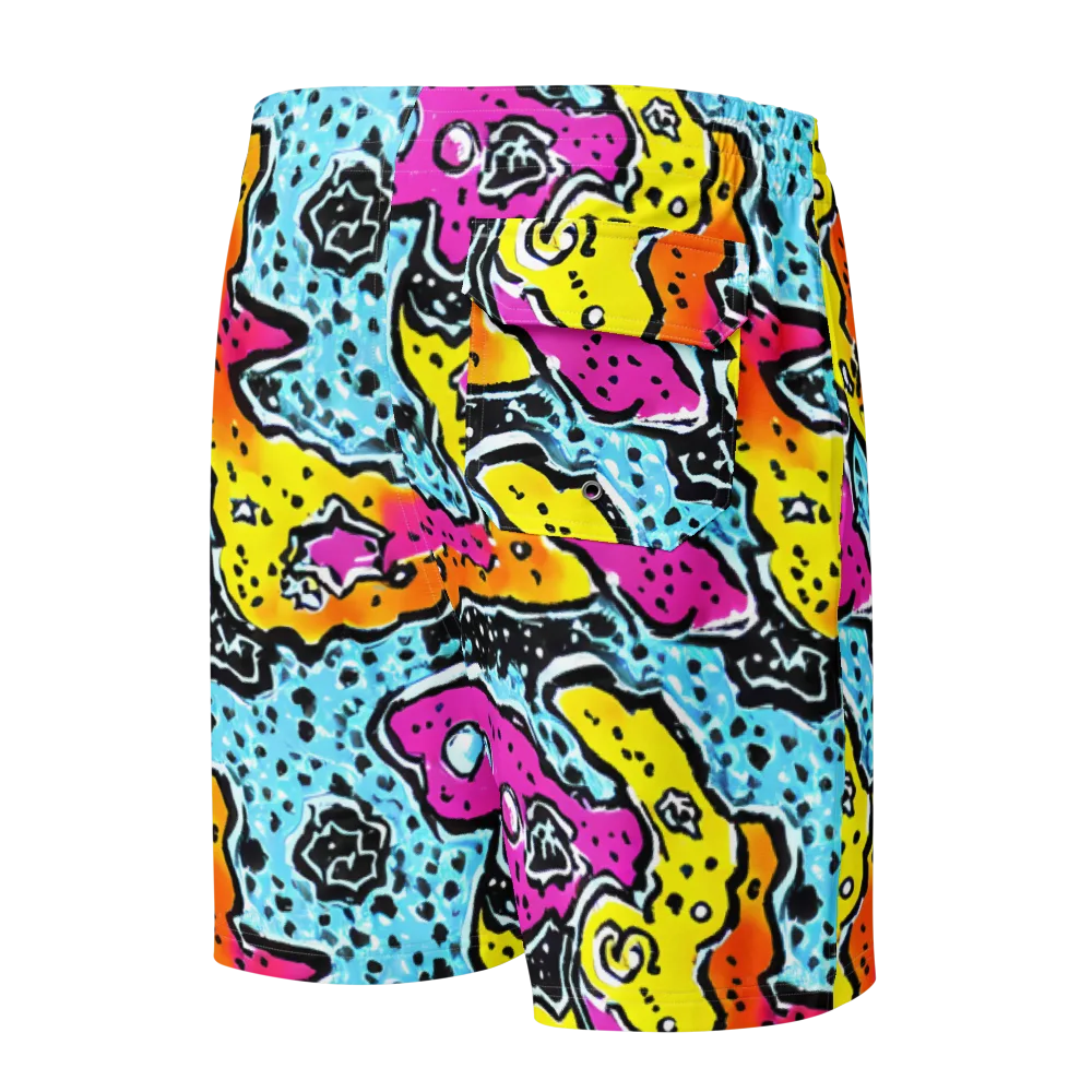 Acid Splash on Men's Board Shorts — Back