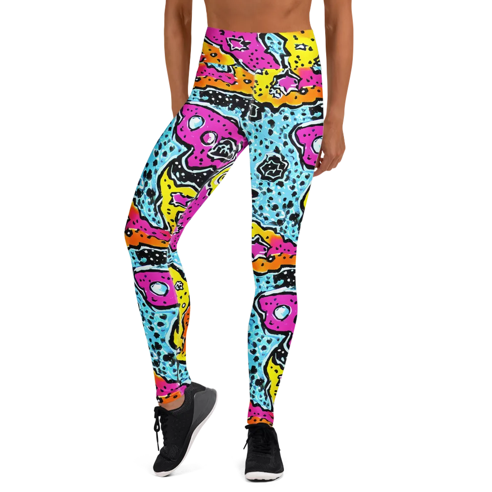 Acid Splash on Yoga Leggings — Front