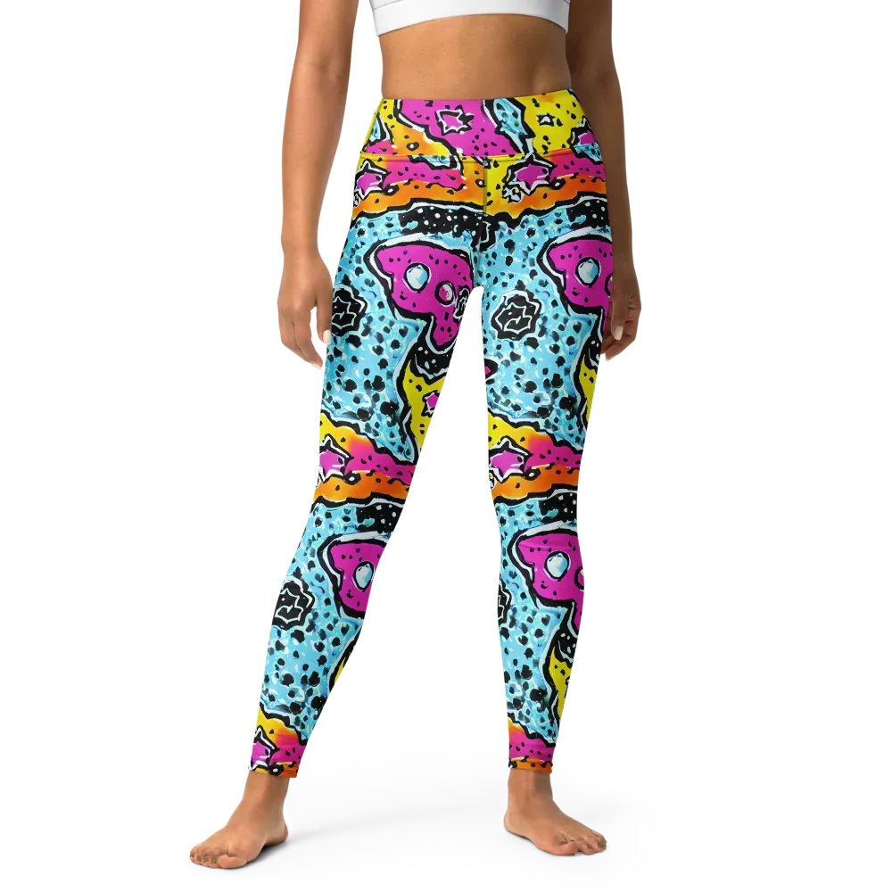 Acid Splash on Yoga Leggings — Front