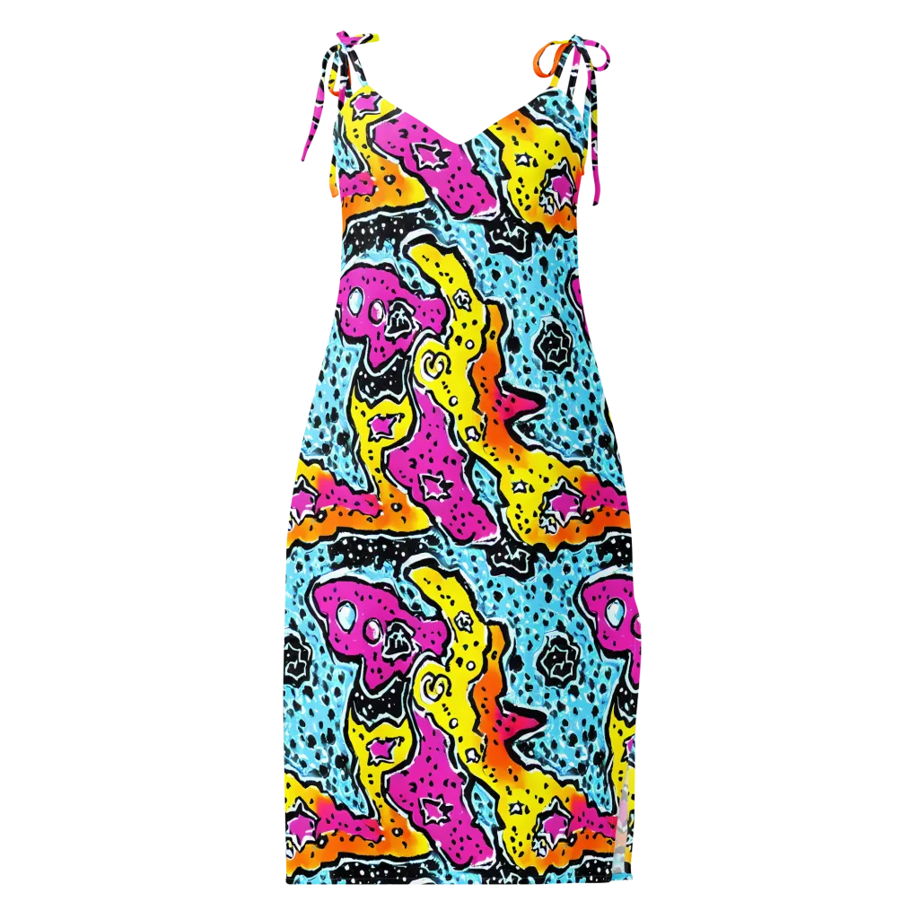 Acid Splash on Slip Dress — Front